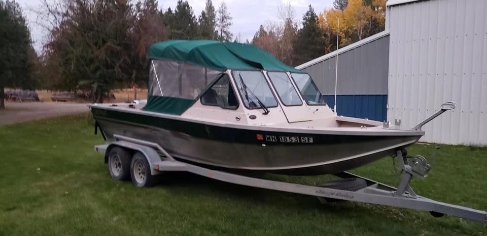 2002 21 Foot Jetcraft jet boat with trailer yukon 175 1975 NW Yukon