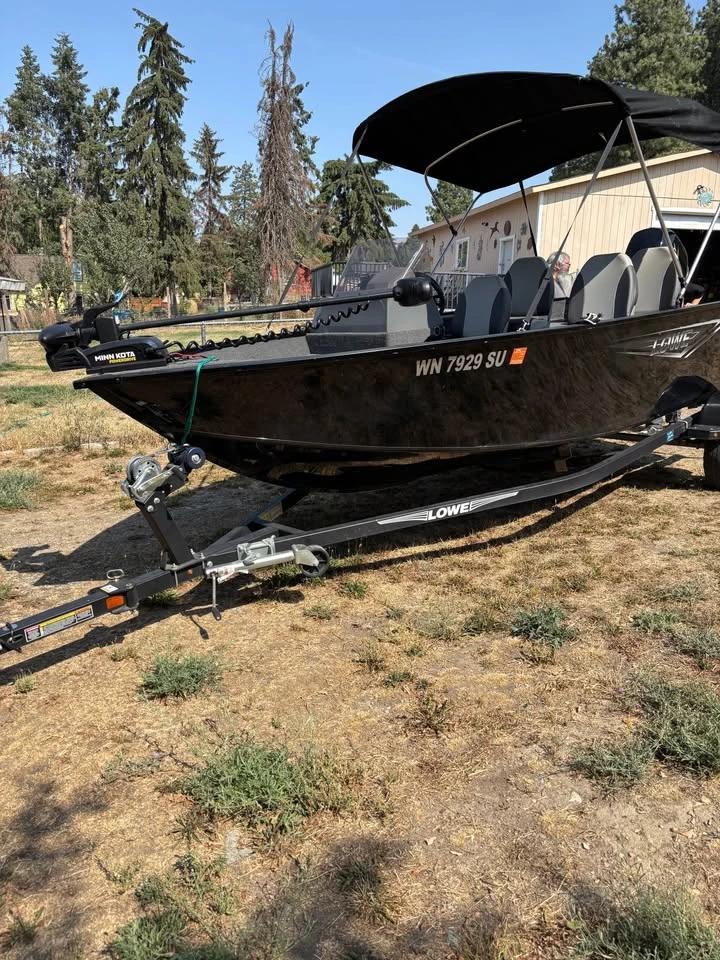 2019 Lowe Fishing Boat with Trailer and Trolling Motor FM 1675