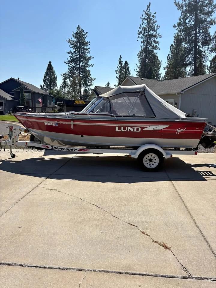 1992 Lund Tyee 1850 LBB Aluminum Boat with boat trailer Tyee 1850
